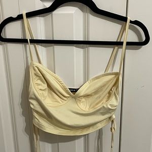 yellow crop top